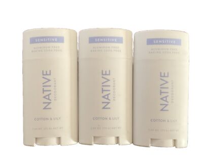 Native Sensitive Deodorant without Aluminum and Parabens 3-Bars