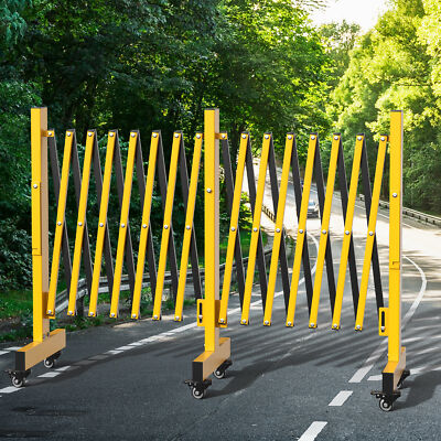#ad #ad Metal Expandable Barricade Gate 16FT Folding Security Retractable Driveway Gate $99.32