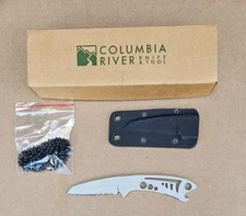 CRKT 2371 KREIN Dogfish 5.25" Overall Combo Edge Neck Knife- NEW -DISCONTINUED