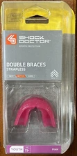 Shock Doctor Double Braces Strapless Mouthguard Youth 11- Pink