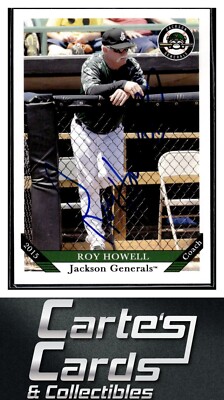 Roy Howell 2015 Grandstand Jackson Generals #NNO  TTM/IP Signed Autographed