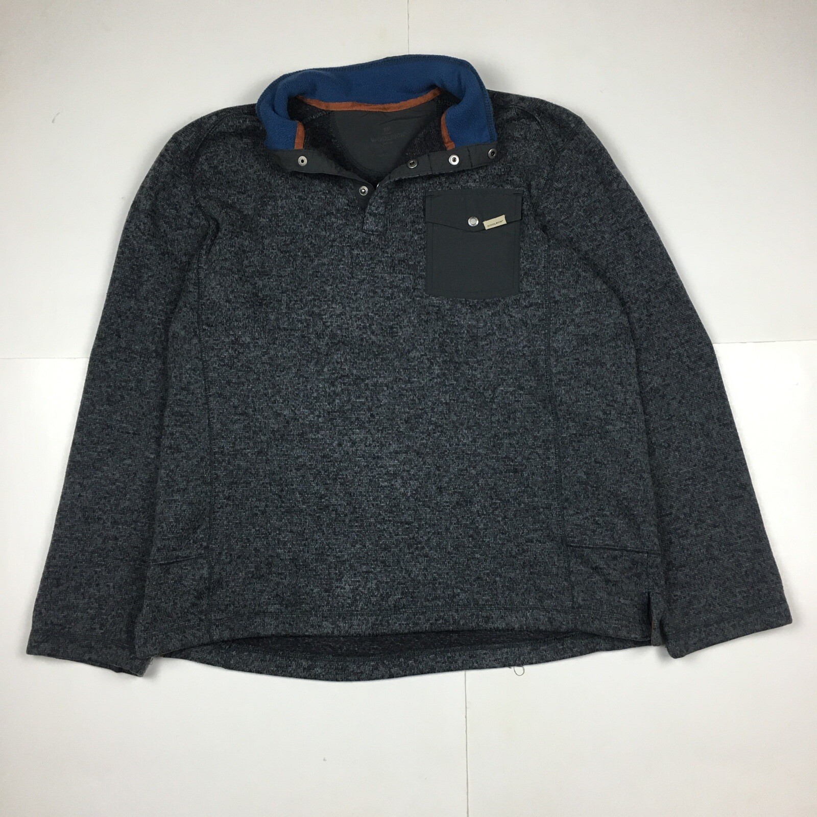 Woolrich Pullover Quarter Snap Button Sweater Cha… - image 1