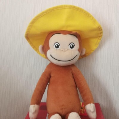 RARE Curious George L Plush doll Big Hat ver. 2023 from JAPAN 28cm