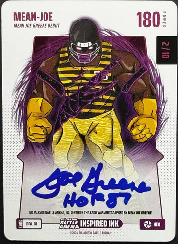 2024 Mean Joe Auto 2/10 - Bo Jackson Battle Arena 1st Edition RARE