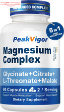 5 in 1 Magnesium Complex, 976mg Complex with 90 Count Pack of 1 , White