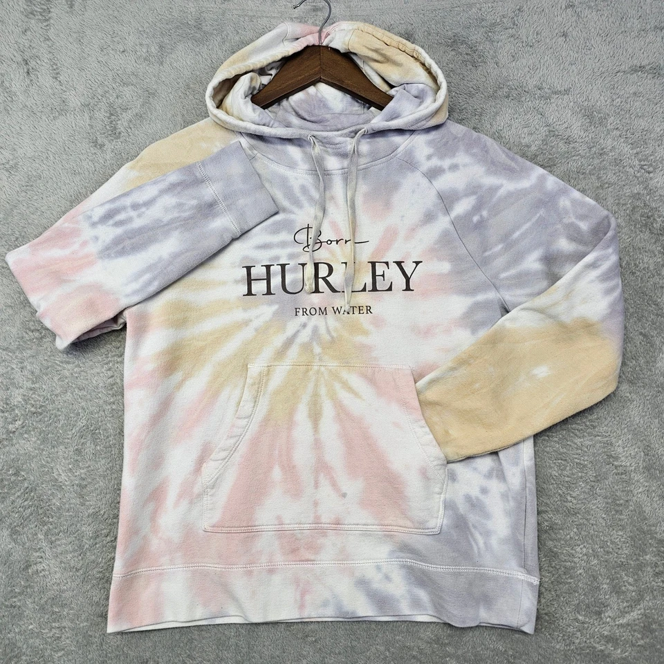 Sudadera con Capucha Hurley Born From Water Tie Dye Para Mujer Pequeña Pastel Espiral Pullover Foto 4 de 4