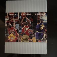 SkyBox 1993-94 NBA Hoops League Leaders Scoring Jordan D. Wilkins K. Malone #283