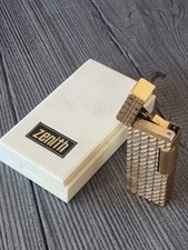 Rare Vintage Gold Toned Zenith 600 Japanese Lighter News of the World Darts 1975