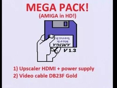 Amiga 500 600 1200 2000 3000 4000 Scandoubler Flickerfixer HDMI PAL