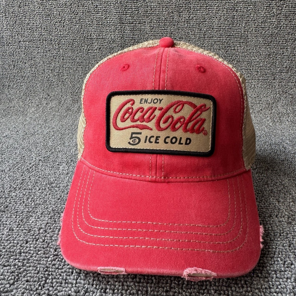 American Needle Coca-Cola Distressed Trucker Cap Snapback Hat