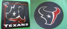 Houston Texans - NFL Football Beer Coaster Lot of  2 - 1 Square & 1 Round