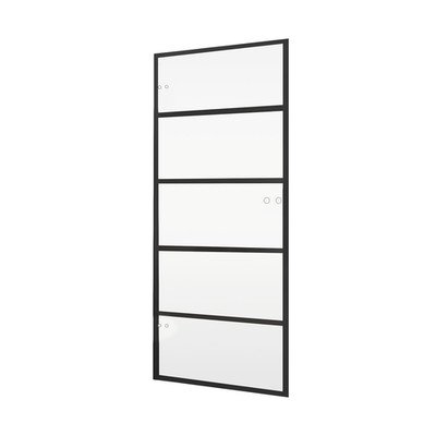 Lofttür Loftstyle Loft Schwarz Drehtür Industial Klarglas 834x1972mm Türblatt