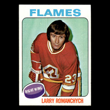 Larry Romanchych #153 1975 Topps Atlanta Flames Hockey Card NHL EX