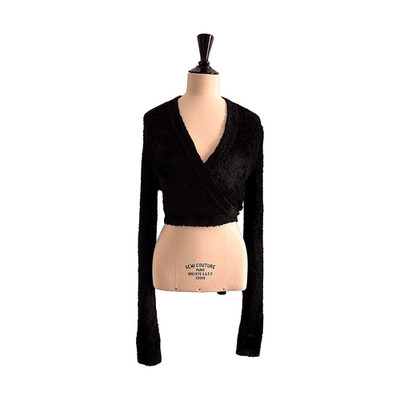 Vintage AZZEDINE ALAÏA ALAIA - Sweater Black cache coeur S Women's