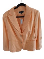 Talbots Suit Blazer Jacket Size 14 Peach Orange NWT 159