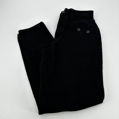 J Brand x Elsa Hosk Elsa Playday High Rise Tapered Jeans Holiday Black 27 Edgy