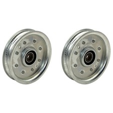 2PK Flat Idler Pulley Fits John Deere AM107468 AM37249 240 245 265 285 320
