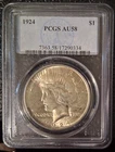 1924-P Philadelphia Peace Dollar PCGS AU58