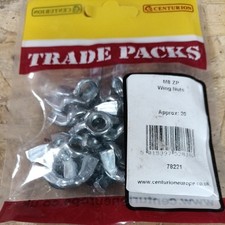 WING NUTS M8 BZP BUTTERFLY NUTS TO FIT BOLTS & SET SCREWS 20PK