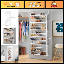 36 Pair Over The Door Shoe Organizer - 12 Tier Heavy Duty Hanging Rack, Closet S