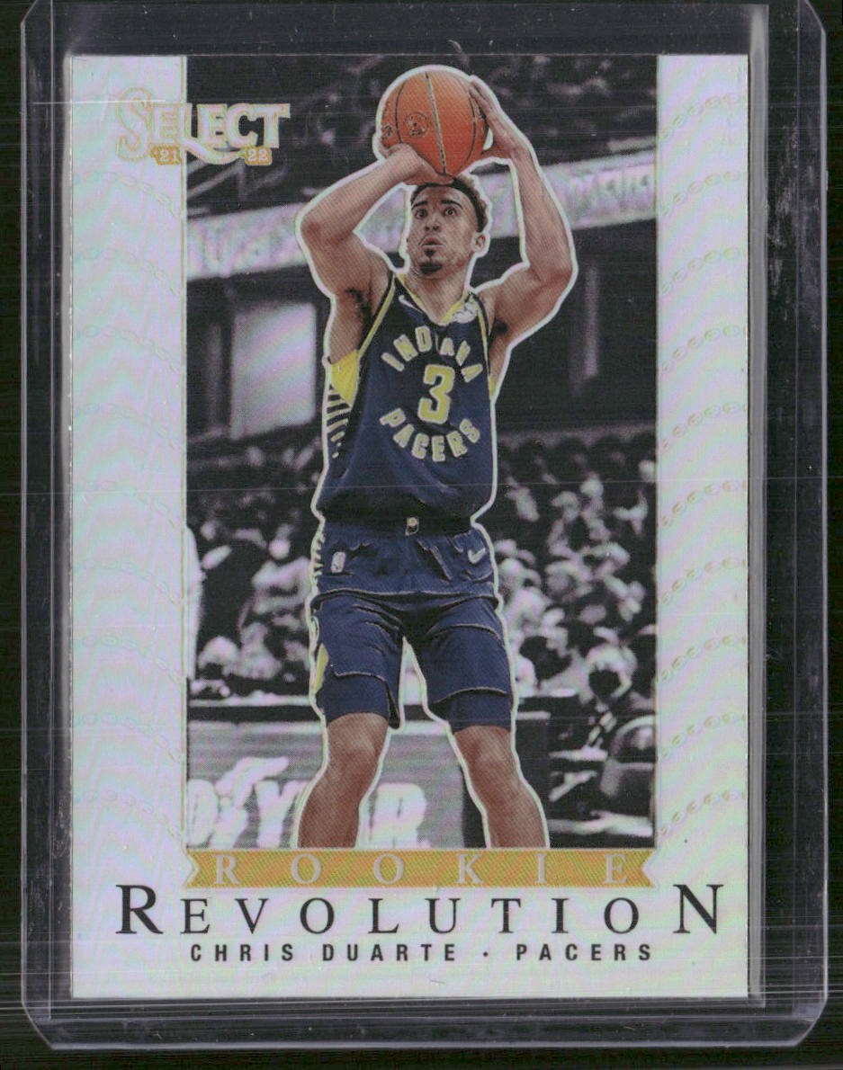 2021-22 Panini Select #9 Chris Duarte Rookie Revolution Silver Prizms
