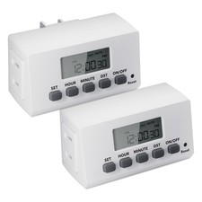 BN-LINK Indoor Digital Timer Outlet,24 Hour 2-Prong,2-Pack, 2 Prong