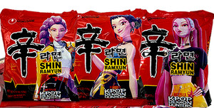 VARIETY 3 PACK!! - Kpop Demon Hunters SHIN Ramyun Ramen Huntrix Rumi Zoey Mira