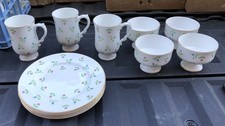 11 Vintage Royal Victorian China Floral England Dinnerware Plates Cups Desert