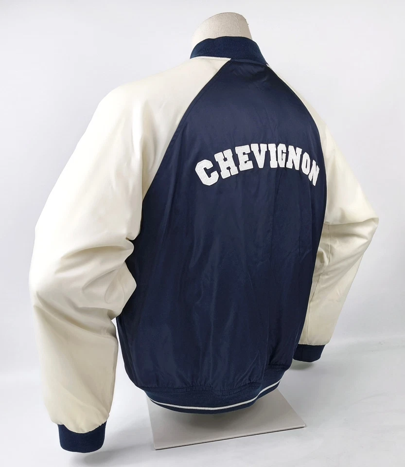 Chevignon Jacke dunkelblau /natur Gr. XL Baseball College großes Rückenlogo - Bild 4 von 4