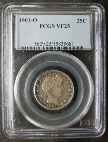 1901-O Barber Quarter — photo from another recent sale