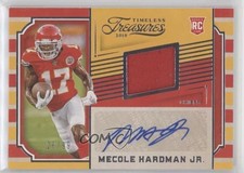 2019 Chronicles Timeless Treasures Jersey 26/99 Mecole Hardman Jr #TT22 Auto 3c2