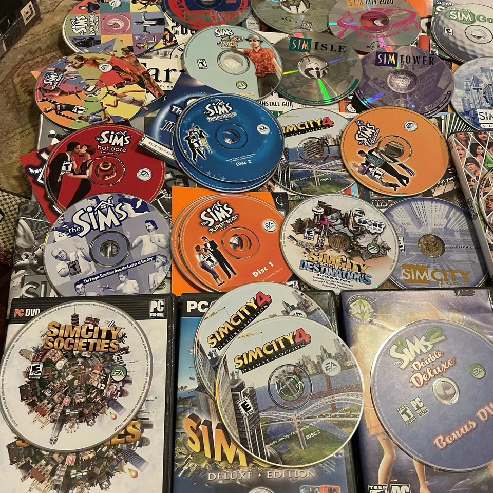 The Sims / Simcity + More PC Game Lot 23 Games! Expansions EA Vintage 2000s - Image 3 of 4