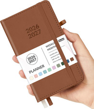 Pocket Planner, 2026 2027 Calendar, Small Planner Weekly Monthly