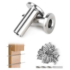 Muzata 50Pack Cable Railing Kit Protective Protector Sleeves Grommet for Wood