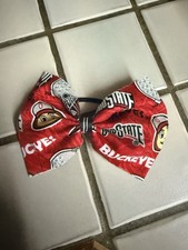 Handmade Ohio state Hair Bow