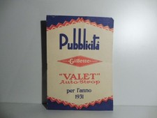 Pubblicita' Gillette. Valet autostrop per l'anno 1931, rasoi, rasoio