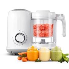AMZBABYCHEF Baby Food Maker, 4 in 1 Processor and Free size, White