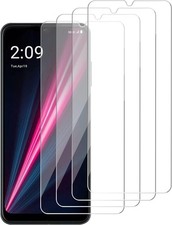 4-Pack Tempered Glass Screen Protector for T-Mobile Revvl 6 5G, Anti Scratch