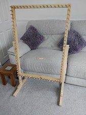 Frame to make pom pom blankets with dowels 37.5 x 26.5 inches optional stand dob