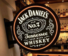 Jack Daniels Wall Mounted LED USB Light Sign Double-Sided Pub/Bar/Garage/ManCave