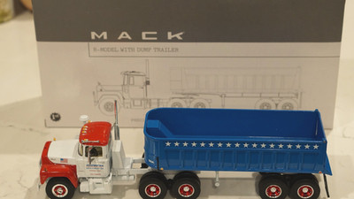 First Gear Mack R-Model Dump Trailer Truck 1:34 Americana Diecast w/ Box