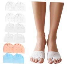 6 Pairs Silicone Toe Separators - 4 Colors - Soft Breathable Toe Straightener