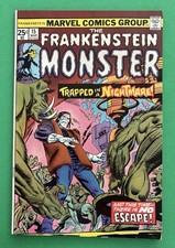 Frankenstein Monster #15 (Marvel Comics March 1975) Bronze Age. VG-.