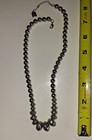 Vintage Chaps Beaded Necklace Silvertone Graduated Beads 20" Chain Nice — photo 4
