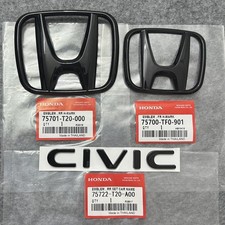 3pcs Name Front Grille Trunk Emblem For Civic 2022-2026 Sport Touring Badge 3pcs Name Front Grille Trunk Emblem For Civic 2022-2026 Sport Touring Badge