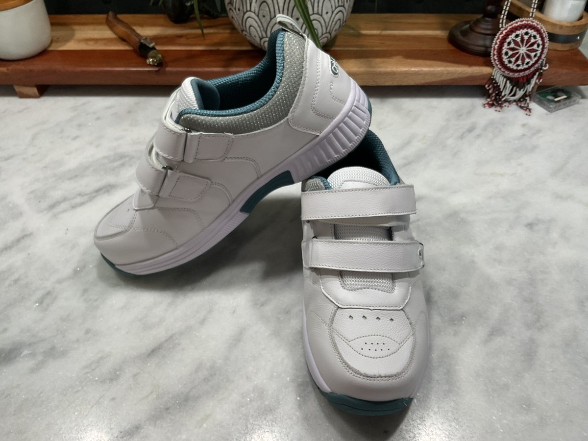 Orthofeet‎ 652 Shoes Mens Size 8 6E XX-Wide White Leather Walking Sneakers Men main image 4