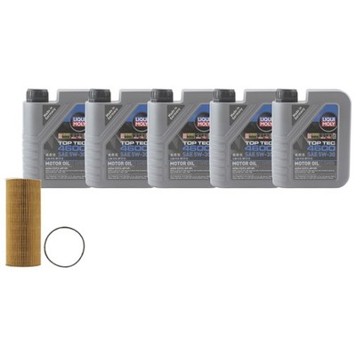 5L Liqui Moly Top Tec 4600 5W30 Mahle Engine Oil Change Kit for Golf Jetta 1.9L