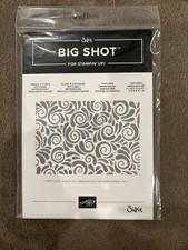 Sizzix Big Shot Swirls  Curls Textured Impressions Embossing Folder Stampin Up 