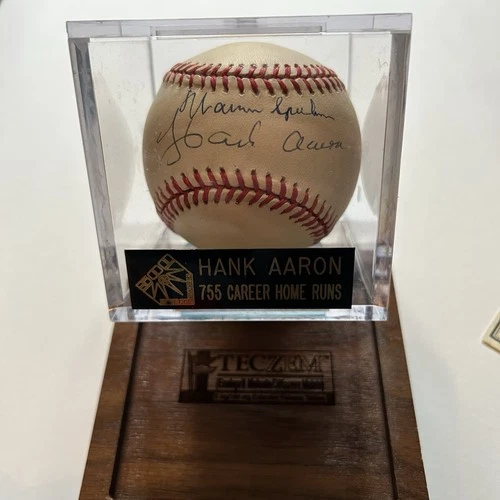 Hank Aaron and Warren Spahn Signed Baseball