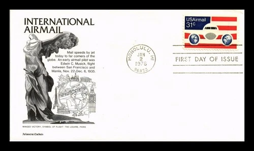 DR JIM STAMPS US COVER AIR MAIL 31C FDC SCOTT C90 ARISTOCRAT CACHET